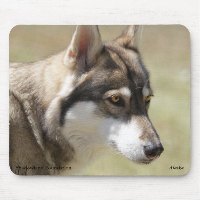 Grey Wolf Mousepad (Front)