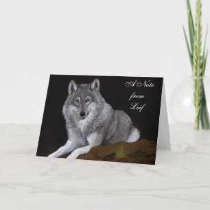 Grey Wolf Note Card