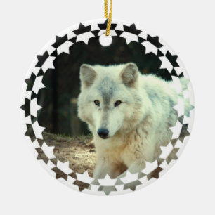 Grey Wolf Ornament