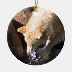 Grey Wolf Ornament ~ Endangered Species Series