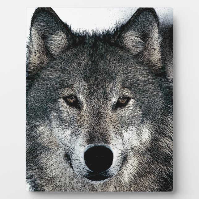 Grey Wolf Plaque (Front)
