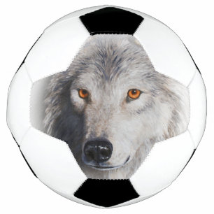 Grey Wolf Portrait Football