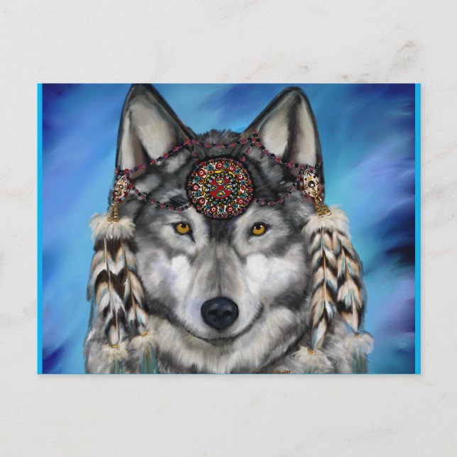 GREY WOLF POSTCARD (Front)