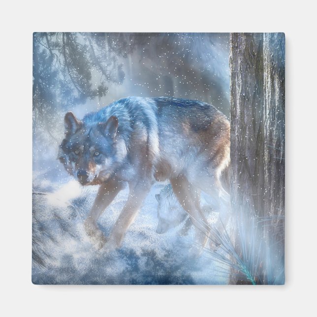 Grey Wolf SEASON OF THE WOLF Magnet (Front)