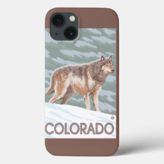 Grey Wolf StandingColorado iPhone 13 Case