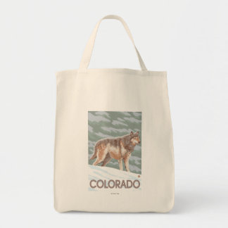 Grey Wolf StandingColorado Tote Bag