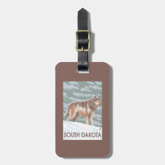 Grey Wolf StandingSouth Dakota Luggage Tag