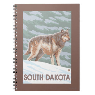 Grey Wolf StandingSouth Dakota Notebook