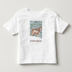Grey Wolf StandingSouth Dakota Toddler T-Shirt