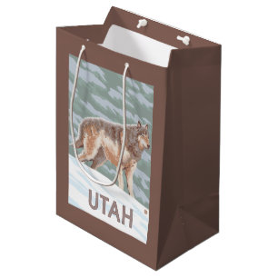 Grey Wolf StandingUtah Medium Gift Bag