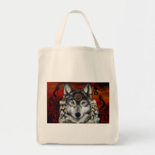 Grey Wolf Tote Bag