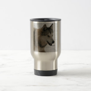 Grey Wolf Travel Mug