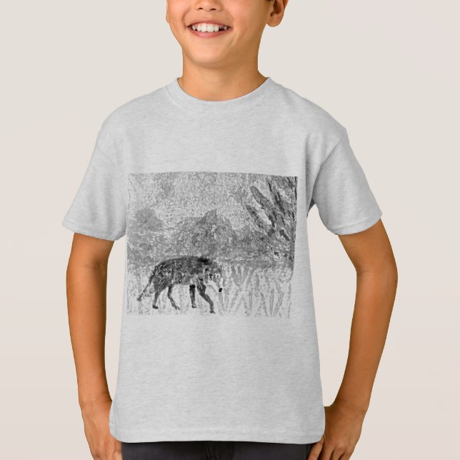 Grey Wolf Wild Animal T-Shirt (Front)
