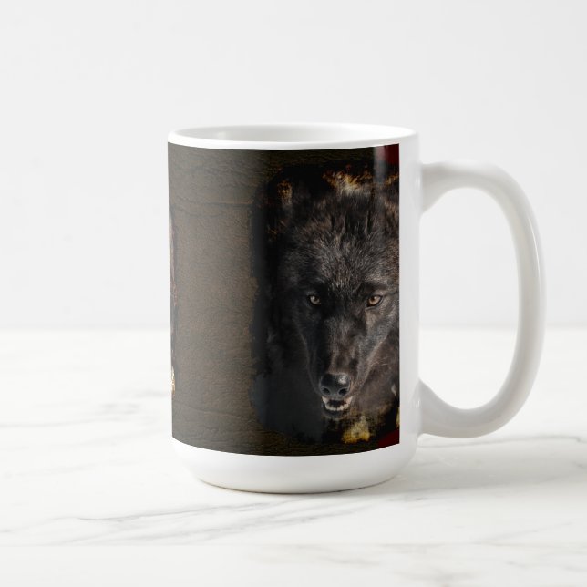 Grey Wolf Wildlife Art & Photography Mug (Right)