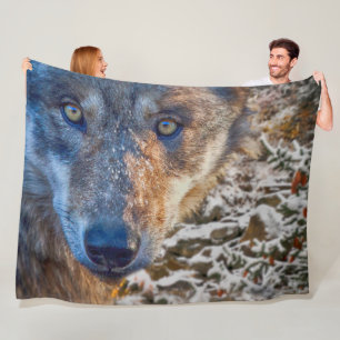 GREY WOLF WINTER'S RANGER FLEECE BLANKET