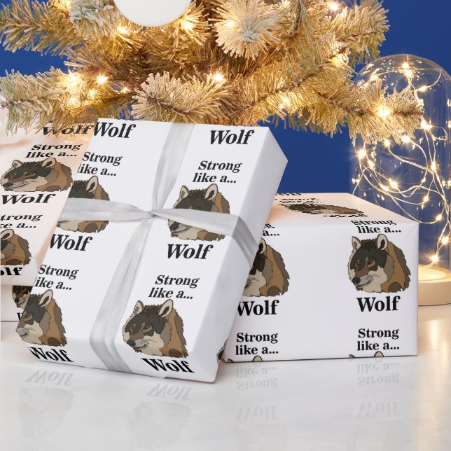 Grey Wolf Wrapping Paper (Holidays)