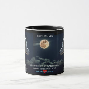 Grey Wolves endangered in California ---------- Mug