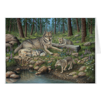 Grey Wolves Greeting/Note Card