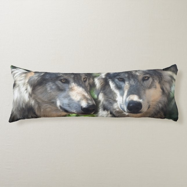Grey Wolves in the Wild Body Cushion (Front)