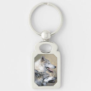 Grey Wolves Key Ring
