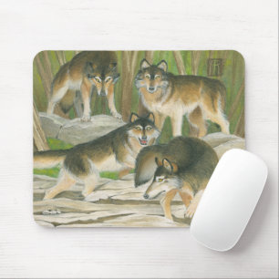 Grey Wolves Mouse Mat