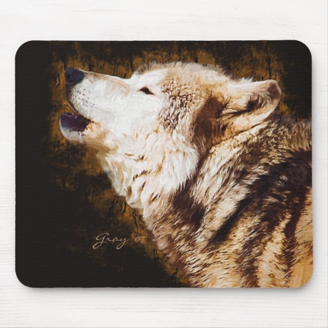Grey Wolves of Yellowstone Mouse Mat (Front)