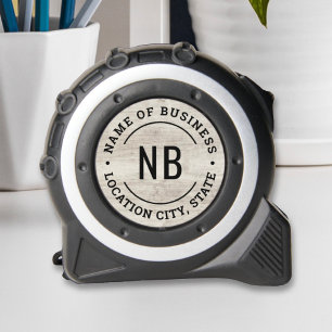Grey Wood Custom Business Monogram Stamp 1