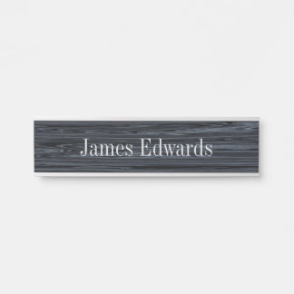 Grey Wood Like Texture Name Plates Desk Signs