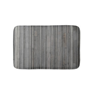 Grey Wood Panel Fence Bath Mat