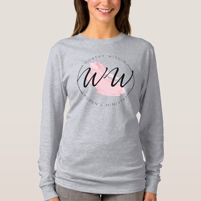 Grey Worthy Within Long Sleeve T-Shirt (Front)
