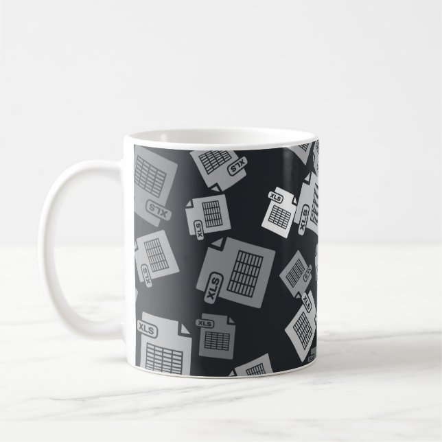 Grey XLS file document. Download xls button icon i Coffee Mug (Left)
