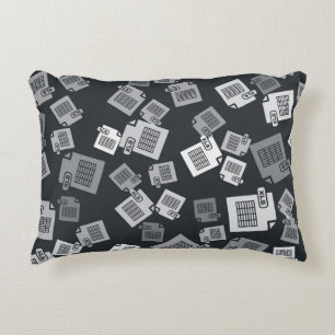 Grey XLS file document. Download xls button icon i Decorative Cushion