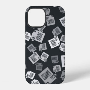 Grey XLS file document. Download xls button icon i iPhone 12 Case