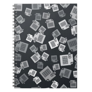 Grey XLS file document. Download xls button icon i Notebook