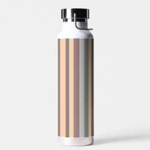 Grey Yellow Blue Purple Stripes Water Bottle