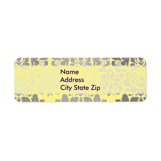 Grey Yellow Damask (Front)
