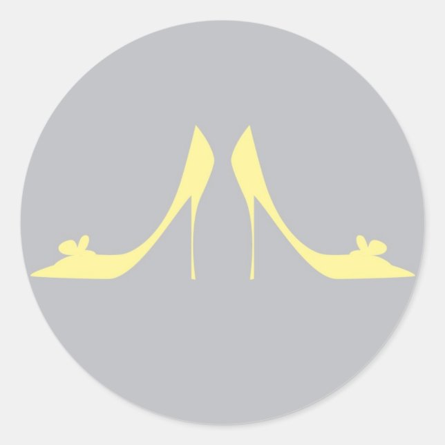 Grey & Yellow Heels Sticker (Front)