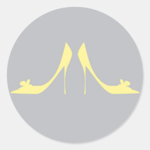 Grey & Yellow Heels Sticker
