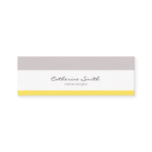 Grey yellow lines minimalist feminine chic card