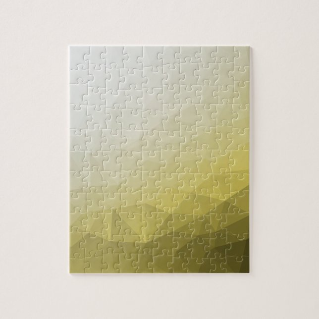 Grey Yellow ombre Mesh cool elegant Pattern Jigsaw Puzzle (Vertical)