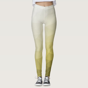 Grey Yellow ombre Mesh cool elegant Pattern Leggings