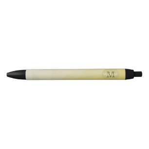 Grey Yellow ombre Mesh cool Pattern Monogram Black Ink Pen