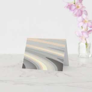 grey yellow pink waves card