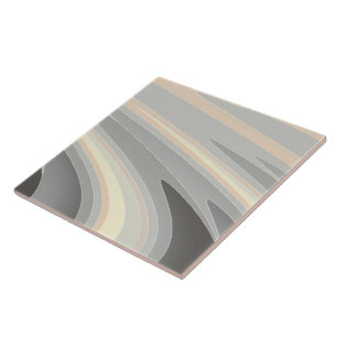 grey yellow pink waves tile