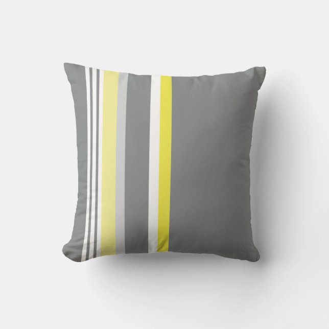 Grey (Yellow stripe) Cushion (Front)