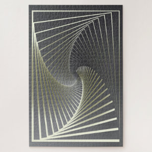 grey yellow twirl jigsaw puzzle
