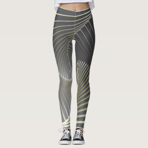 grey yellow twirl leggings