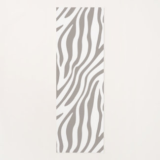 Grey zebra print yoga mat