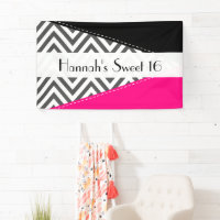 Grey Zigzag, Chevron, Zigzag Pattern, Sweet 16