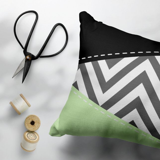 Grey Zigzag, Grey Chevron, Zigzag Pattern, Mint Pillowcase (Creator Uploaded)